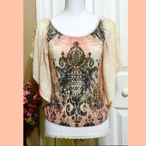BONGO juniors boho top Sz M